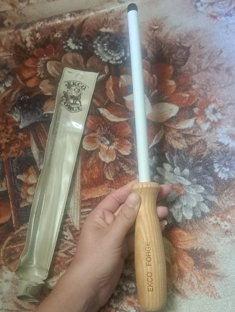 Vintage EKCO Forge Professional Quality Ceramic Knife Sharpening Rod